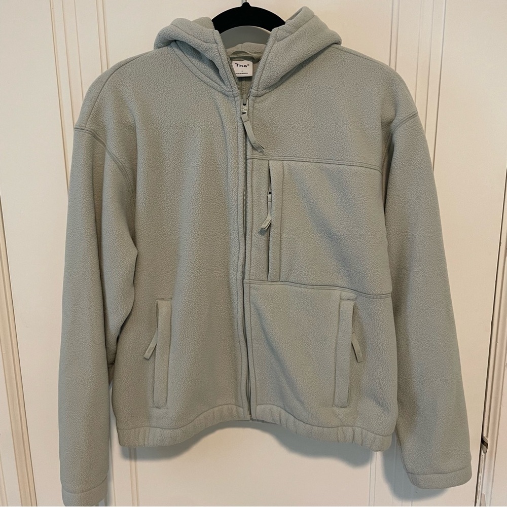 Aritzia TNA Polartec‎ Fleece Full Zip Hoodie Sweatshirt